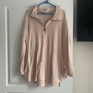 Oversized Waffle Knit Pullover